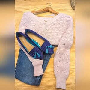 Lilla P Lavender Cable Knit Sweater